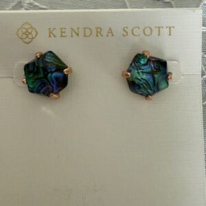Kendra Scott Ellms Studs Rose Gold/abalone